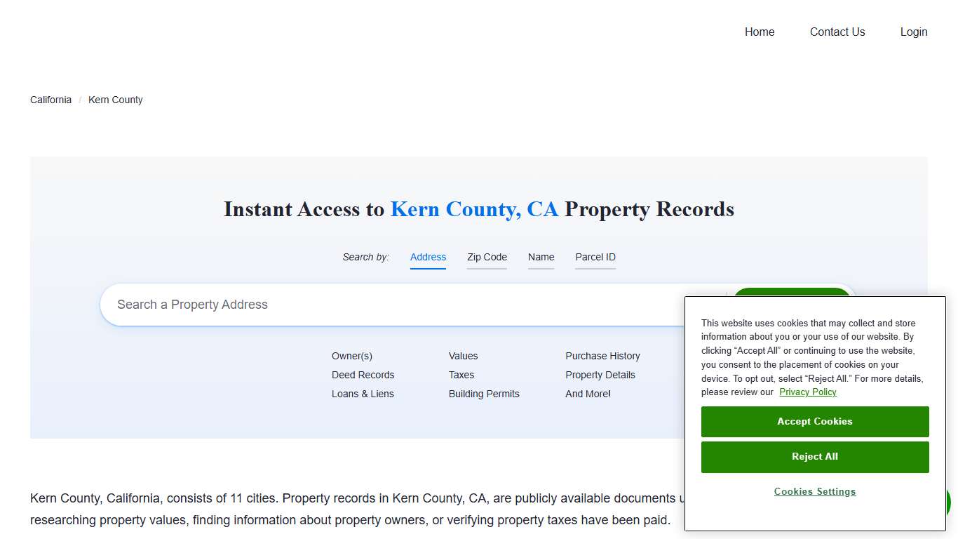 Kern County Property Records | Owners, Deeds, Permits